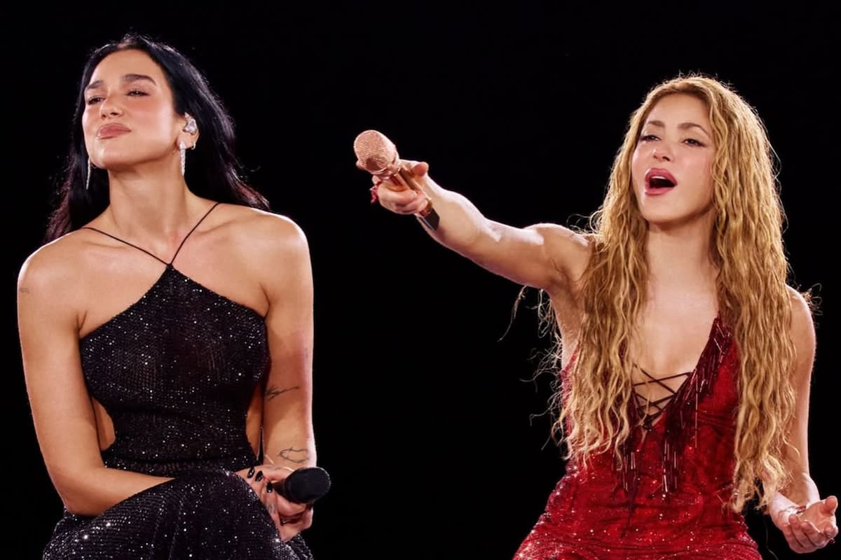 La noche en que Shakira y Dua Lipa se encontraron en Madrid: el abrazo que faltaba después de Bogotá