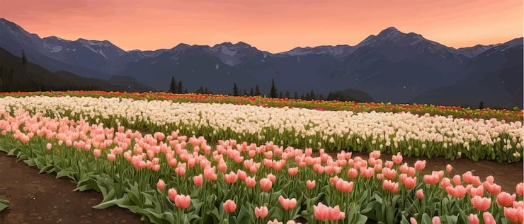 Trevelin se prepara para una nueva floración de tulipanes sobre la Ruta 259 con boletos a $45.000