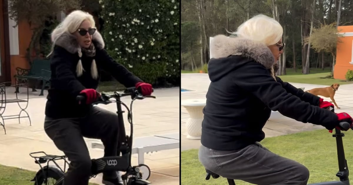 Susana Giménez arrancó a pedalear por los jardines de su casa de Punta del Este